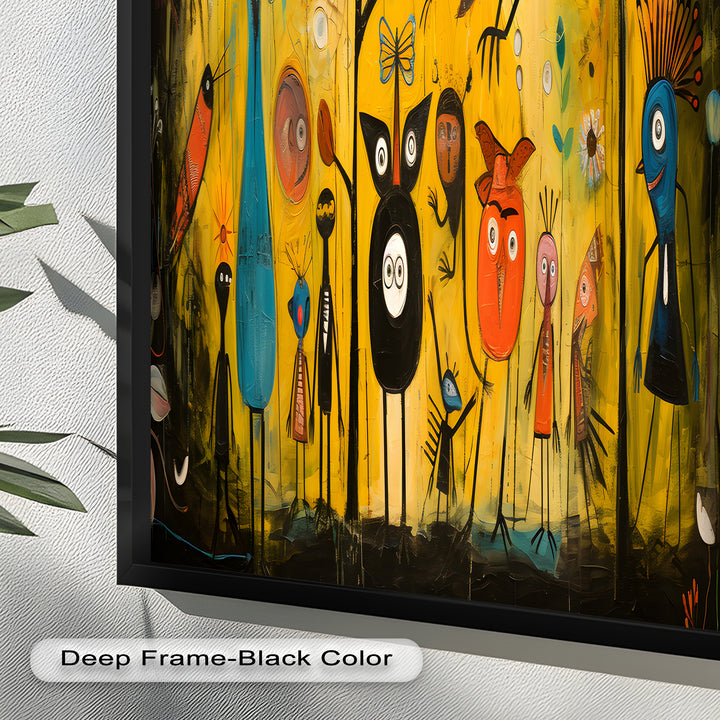 Whimsy in the Wild – Surreal Forest Creature Picasso Oil Painting