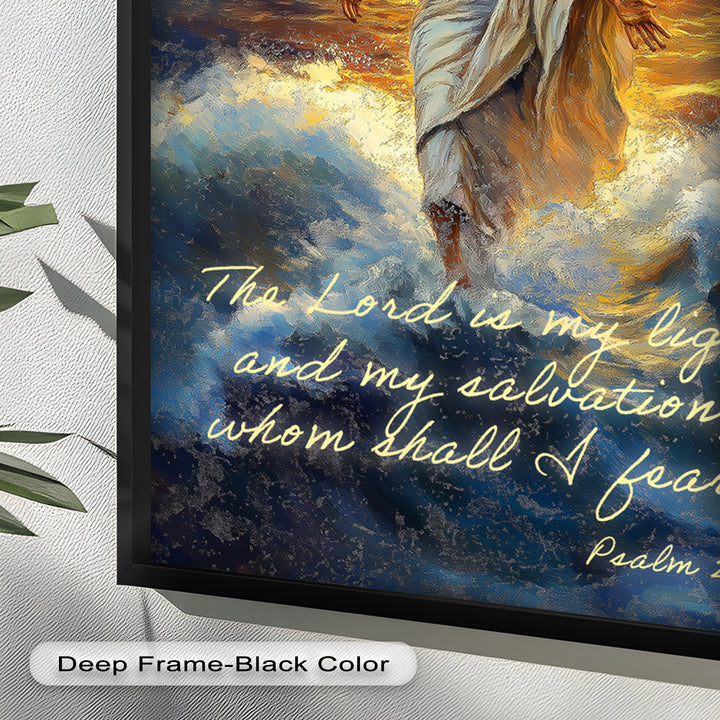 Psalm 27:1 – The Lord is My Light Bible Verse Oil Painting