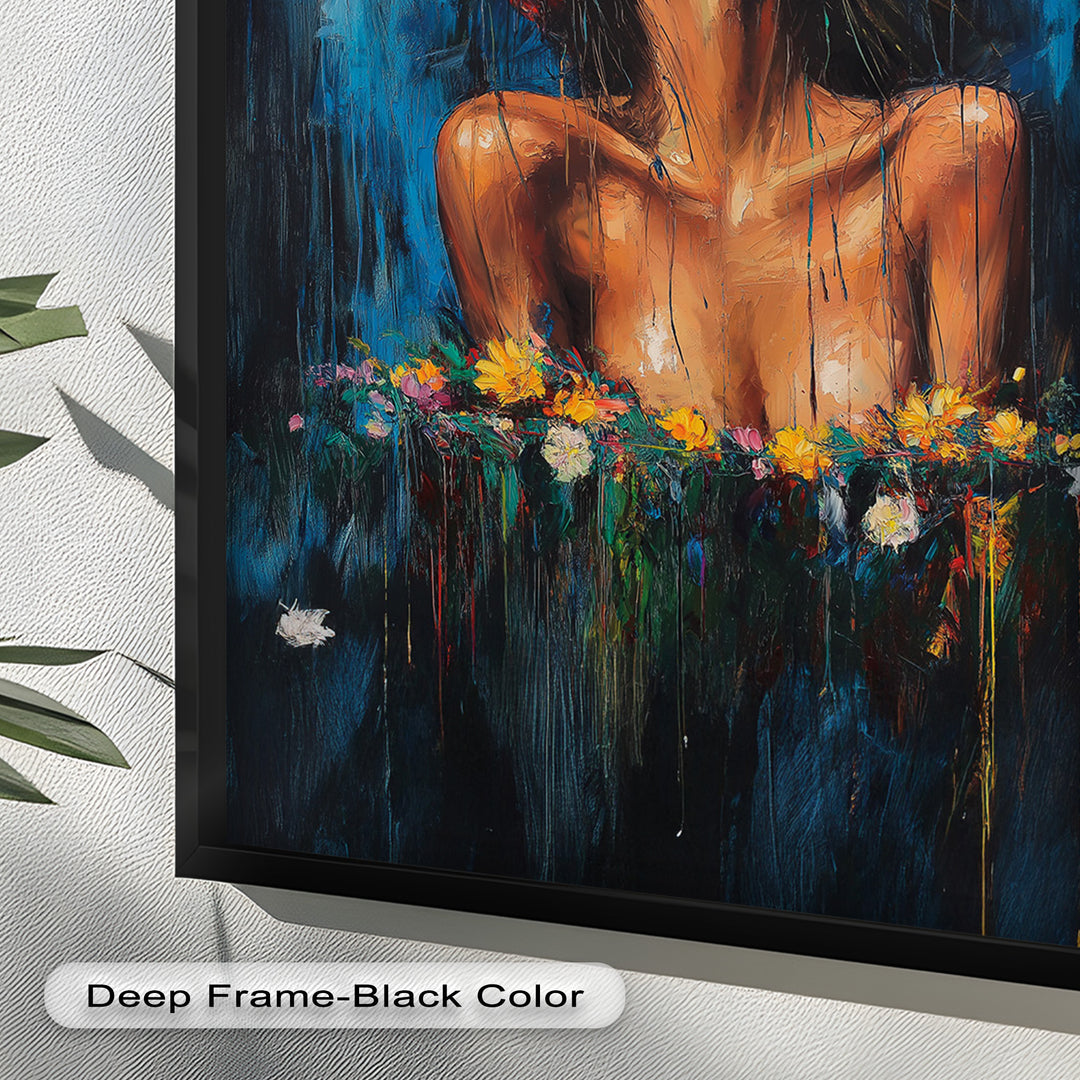 Floral Reverie – Ethereal Woman with Flower Crown Oil Painting