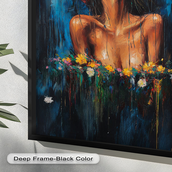Floral Reverie – Ethereal Woman with Flower Crown Oil Painting