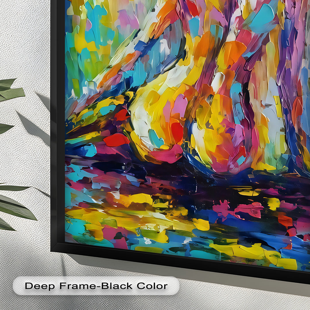 Radiant Reverie – Colorful Nude Impressionist Oil Painting