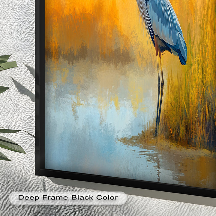 Blue Heron by Autumn Marsh – Animal Oil Painting