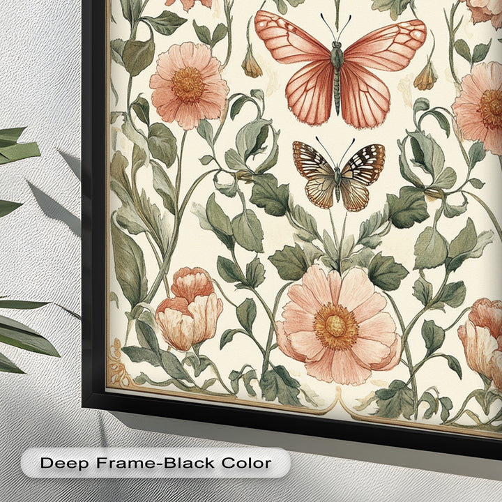 Whimsy in Bloom – Vintage Botanisches Ölgemälde