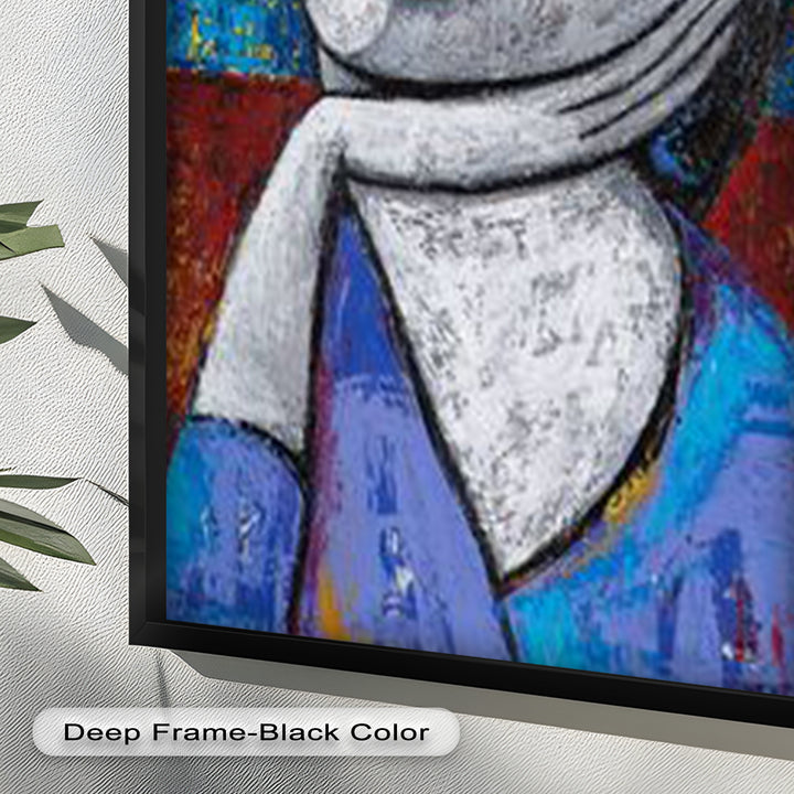 Quiet Reflection – Textured Modern Portrait Picasso Oil Painting