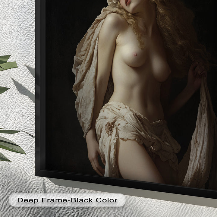 Moonlit Reverie – Classical Nude with Floral Crown Oil Painting