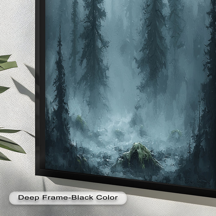Misty Forest – Tranquil Nature Oil Painting