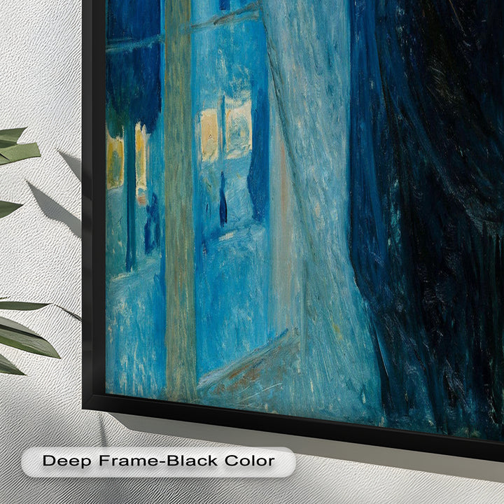The Kiss by Munch – Romantic Blue Interior Oil Painting