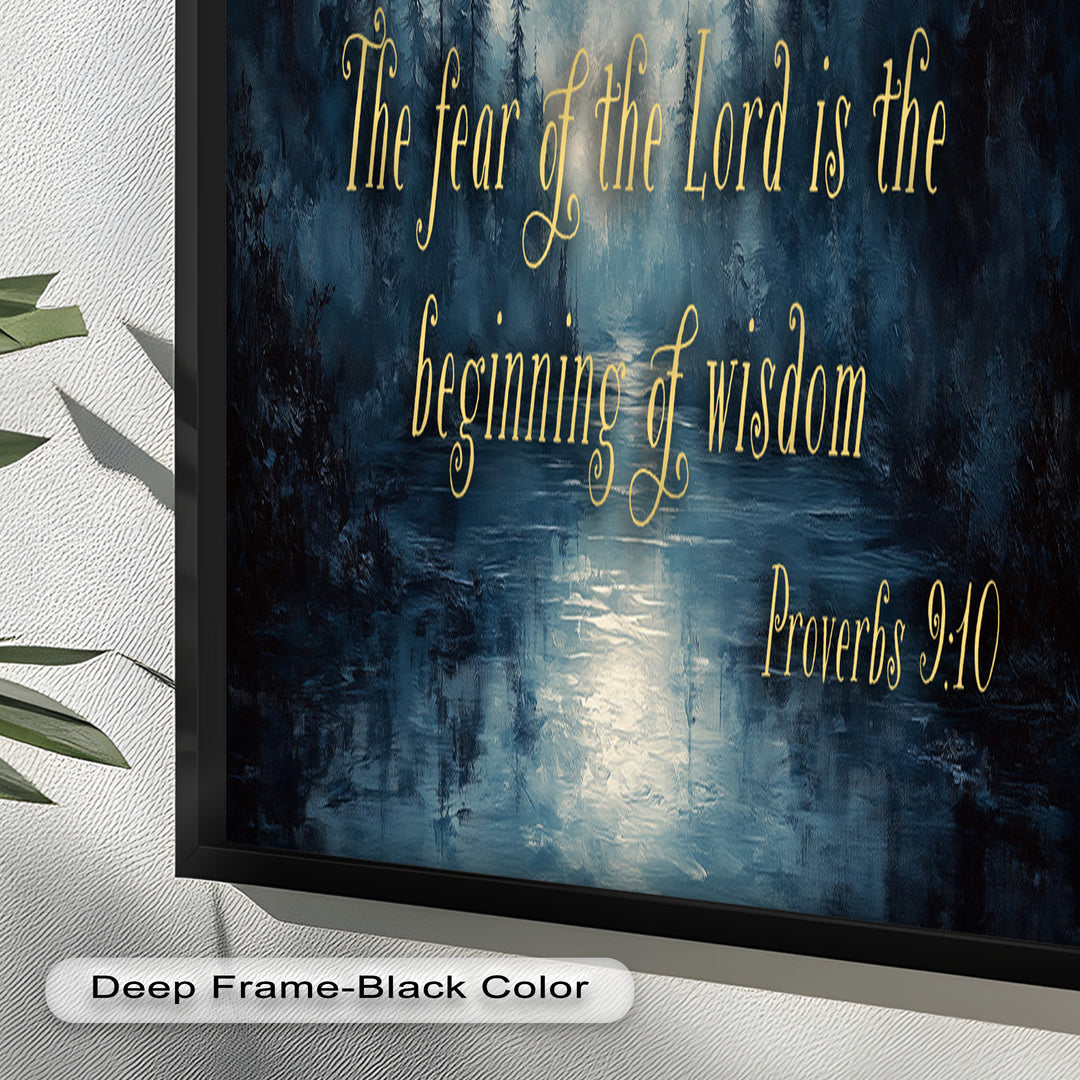 Proverbs 9:10 – The Fear of the Lord Bible Verse Oil Painting