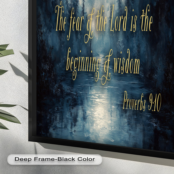 Proverbs 9:10 – The Fear of the Lord Bible Verse Oil Painting