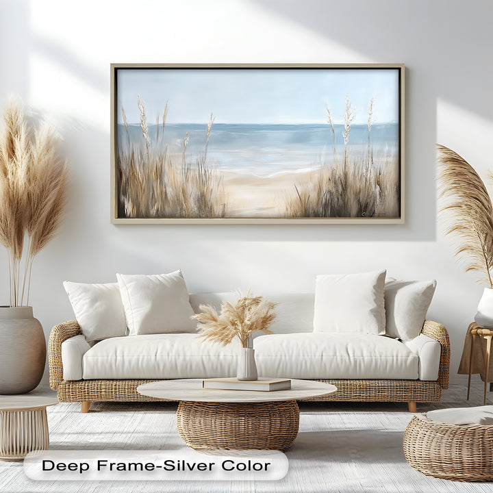 Perfect for coastal, modern, or minimalist interiors, this painting brings light, calm, and natural beauty to any room.
