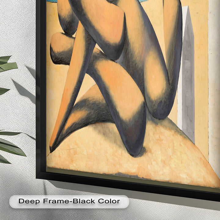 Lovers by the Sea – Abstract Embrace Picasso Oil Painting