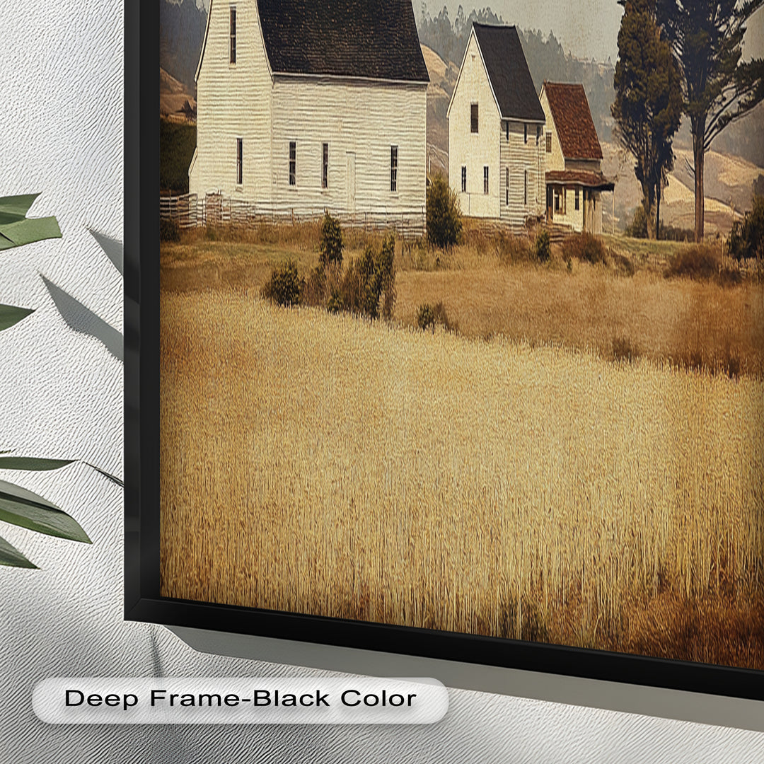 Farmhouse Landscape – Vintage Country Barn Oil Paintings