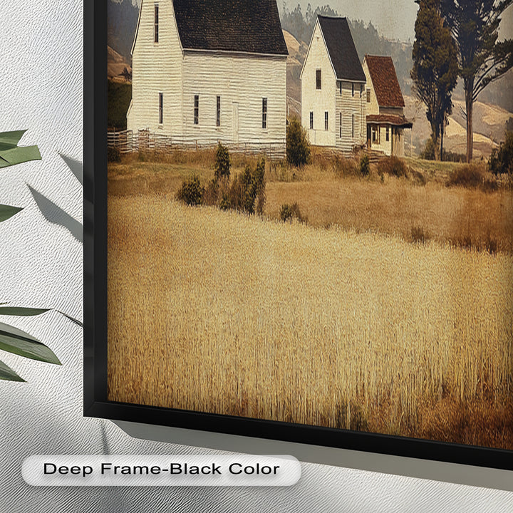 Farmhouse Landscape – Vintage Country Barn Oil Paintings