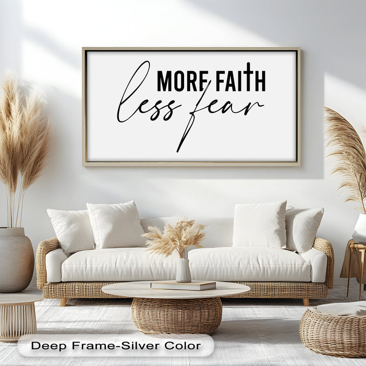 More Faith, Less Fear – Motivational Oil Painting