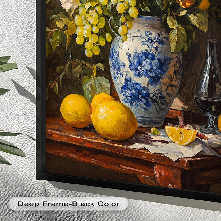 Fruit and Floral Still Life Wall Art – Floral Oil Painting