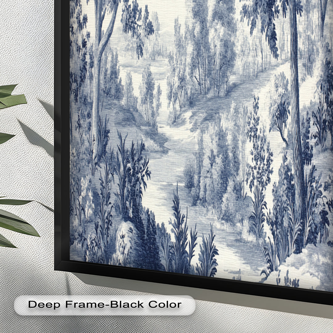 Monochrome Forest Wall Art – Classic Landscape Oil Painting