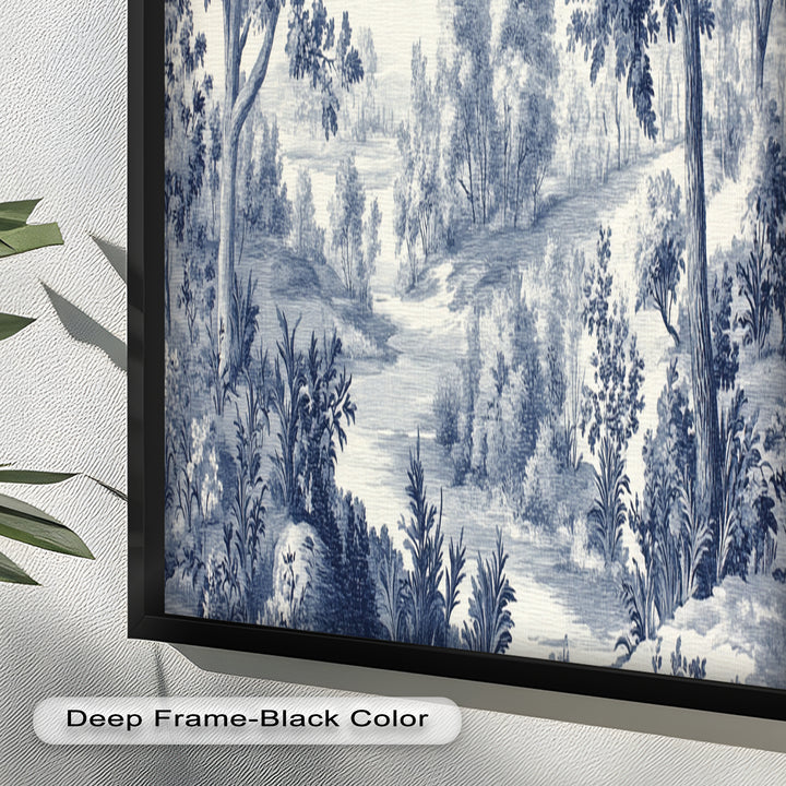 Monochrome Forest Wall Art – Classic Landscape Oil Painting