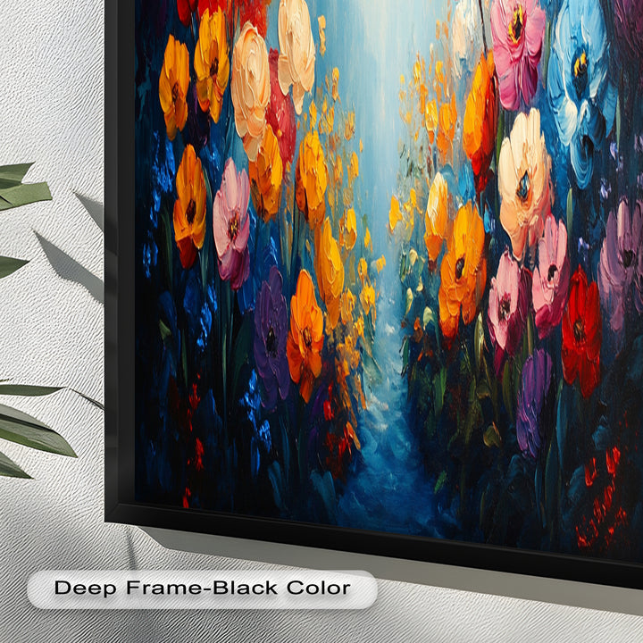 Multicolor Wild Bloom Explosion - Flower Oil Painting