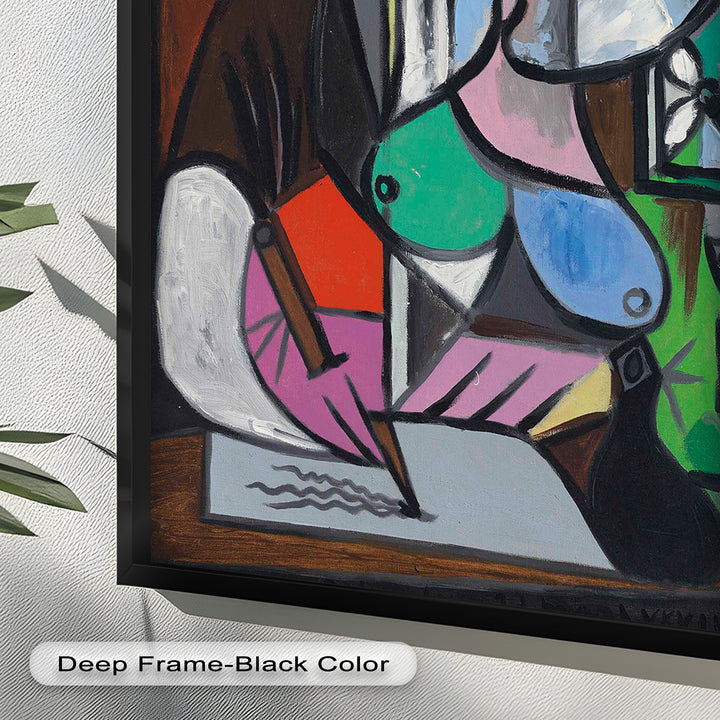 Dreaming Scribe – Woman Writing by the Window Picasso Oil Painting
