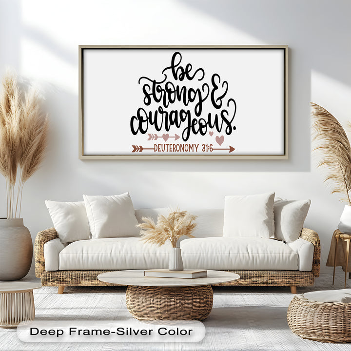 Be Strong & Courageous – Deuteronomy 31:6 Bible Oil Painting