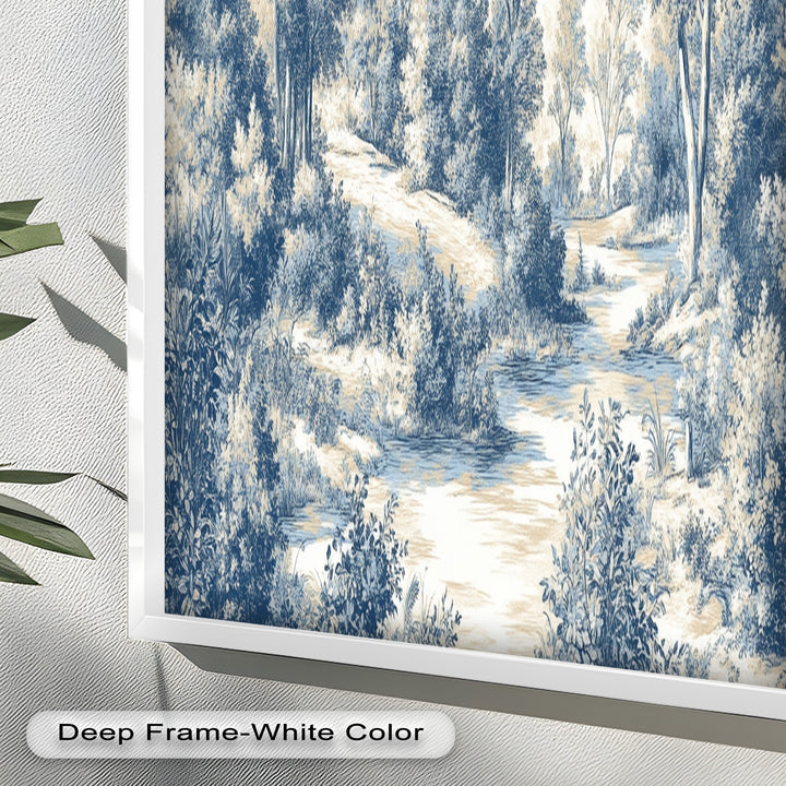 Classic Blue Woodland Scene – Vintage Oil Paintings