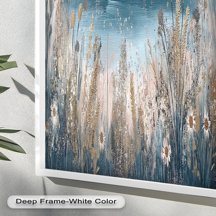 Wildflower Ocean View Wall Art – Framed Oil Painting
