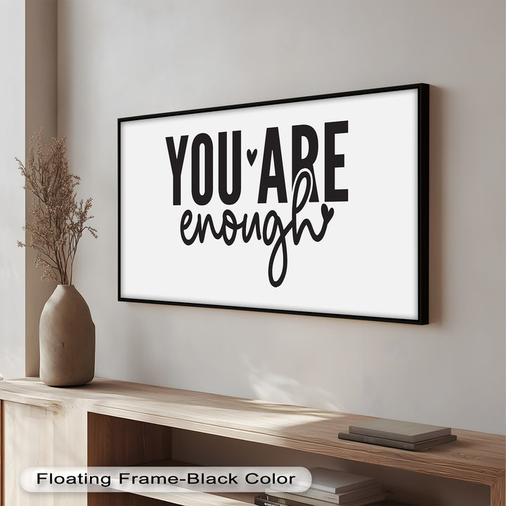 Positive Energy Oil Painting – “You Are Enough” Typography Art

