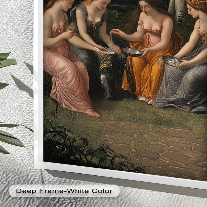 Forest Nymphs at the Spring – Mythical Gathering Oil Painting