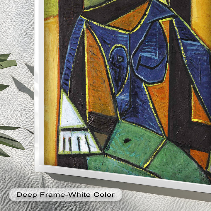 Woman in a Spiral Hat – Picasso-Style Cubist Oil Painting