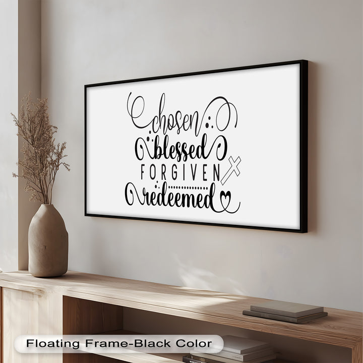 Religious Wall Art in Oil – “Blessed & Redeemed” Christian Message Painting