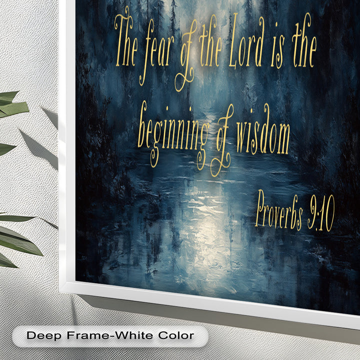 Proverbs 9:10 – The Fear of the Lord Bible Verse Oil Painting