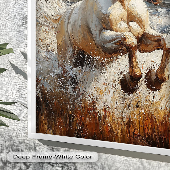 Spirit of the Wind – White Horse Oil Painting
