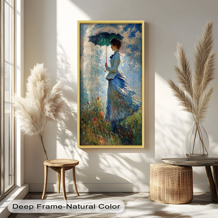 Lady in the Breeze – Impressionist Oil Painting