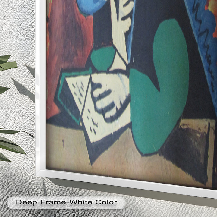 The Reader – Cubist Portrait of Quiet Focus Picasso Oil Painting
