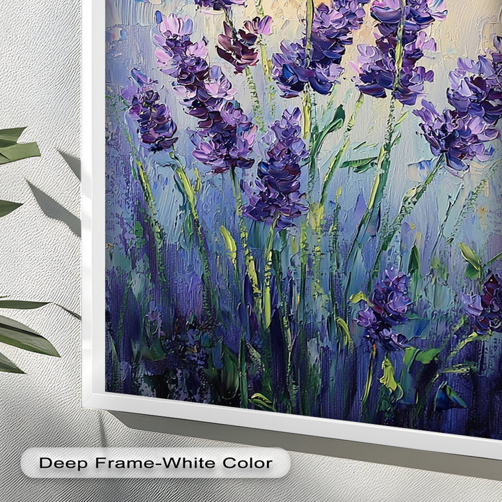Impressionist Lavender Stalks - Flower Oil Painting