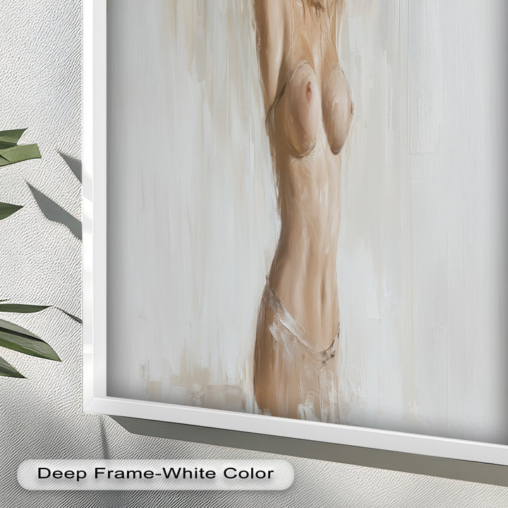 Still Grace – Serene Nude in Soft Neutral Oil Painting