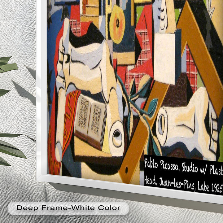 Studio with Plaster Head by Picasso – Cubist Oil Painting
