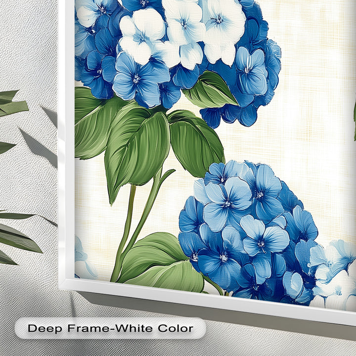 Blue and White Blooming - Flower Oil Painting