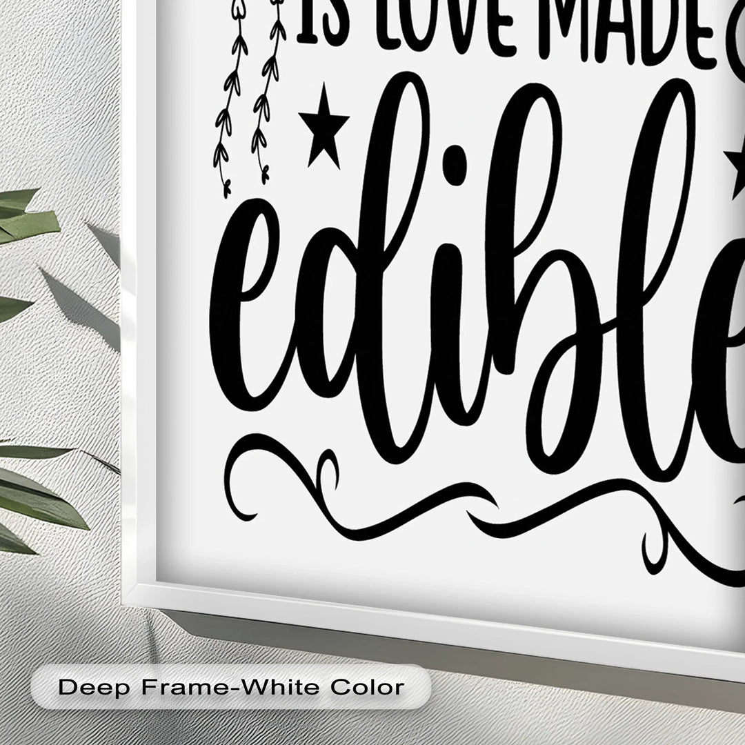 Cooking Is Love Made Edible – Framed Oil Painting - MyPhotoStation