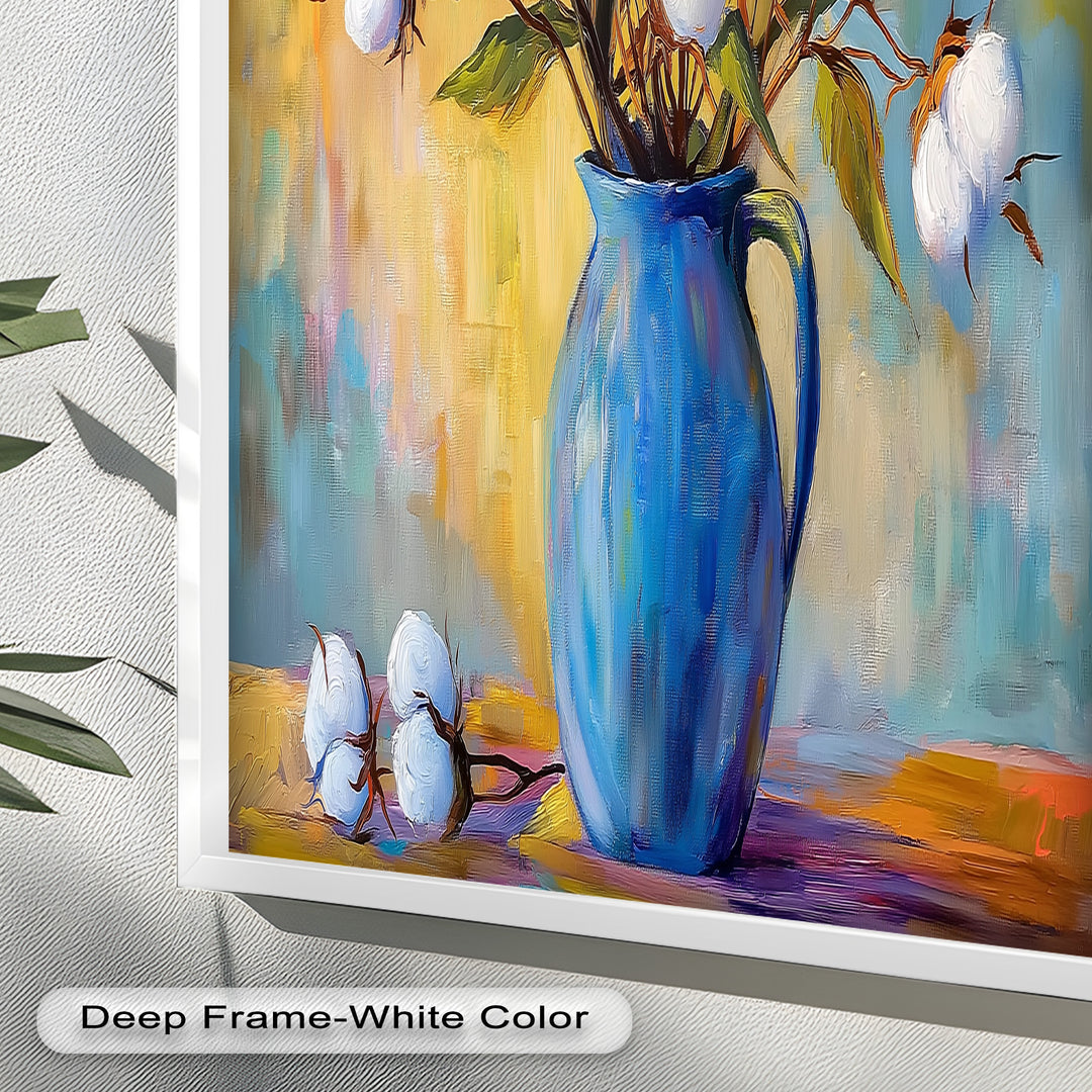 Blue Vase – Floral Oil Painting
