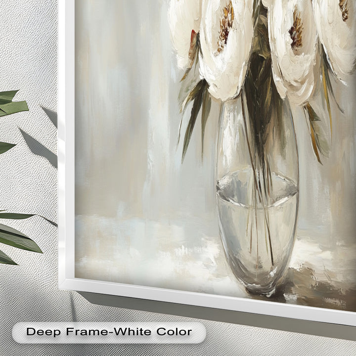 White Peony Bouquet – Floral Oil Paintings