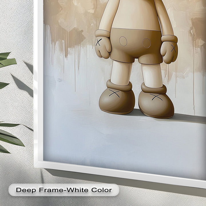 Monochrome Companion – Minimalistisches KAWS-Ölgemälde