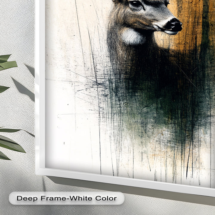 Majestic Deer Portrait - Animal Oil Painting