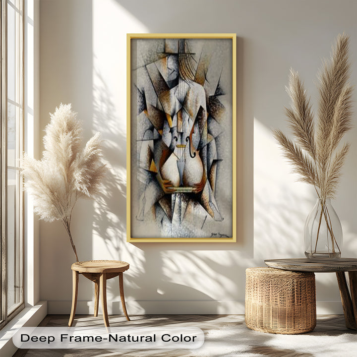Cubist Nude with Violin - Picasso Oil Painting