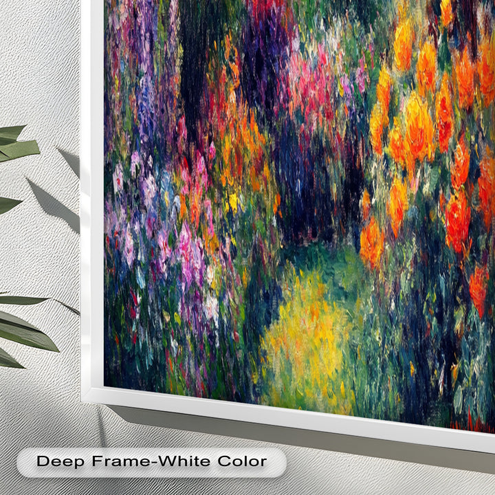 Sunlit Garden in Full Bloom – Impressionist Floral Oil Painting
