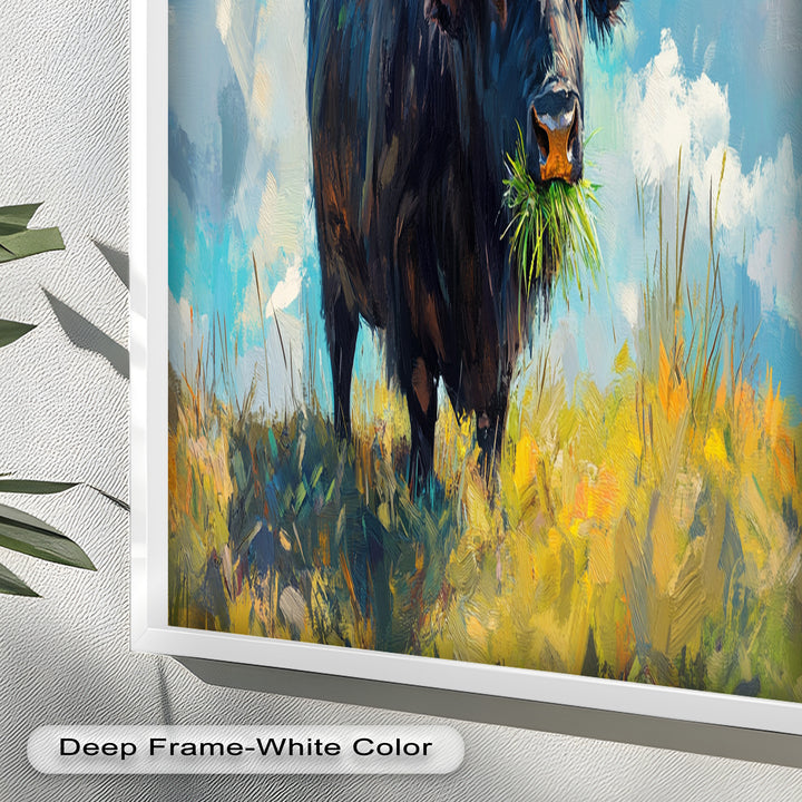 Highland Bull – Abstract Oil Painting