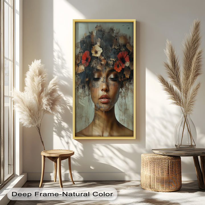 Autumn Reverie – Ethereal Boho Flower Oil Painting