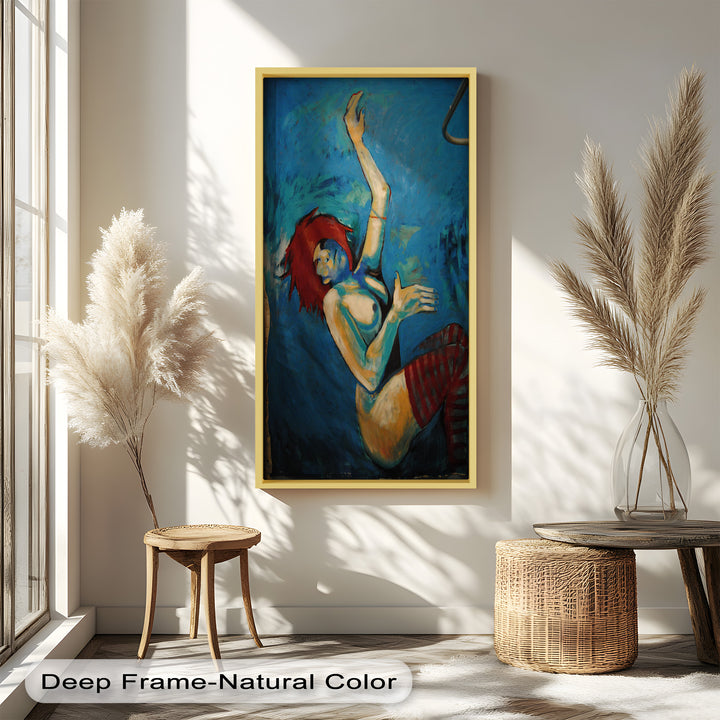 Red-Haired Nude with Blue Shadows - Picasso Oil Painting