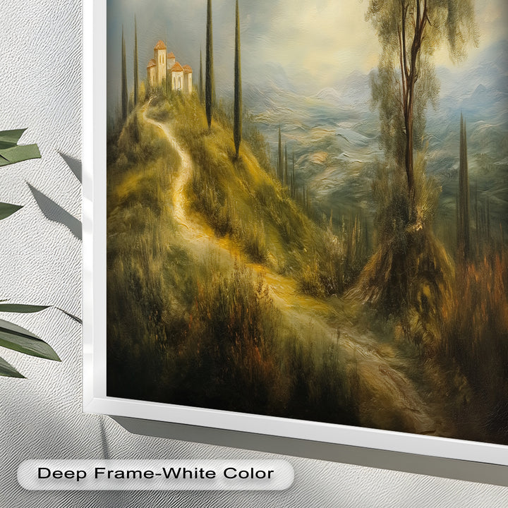 Tuscan Hillside Wall Art – Landscape Oil Painting