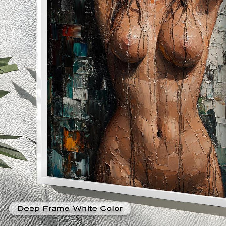 Sensual Mosaic – Abstract Female Nude Oil Painting
